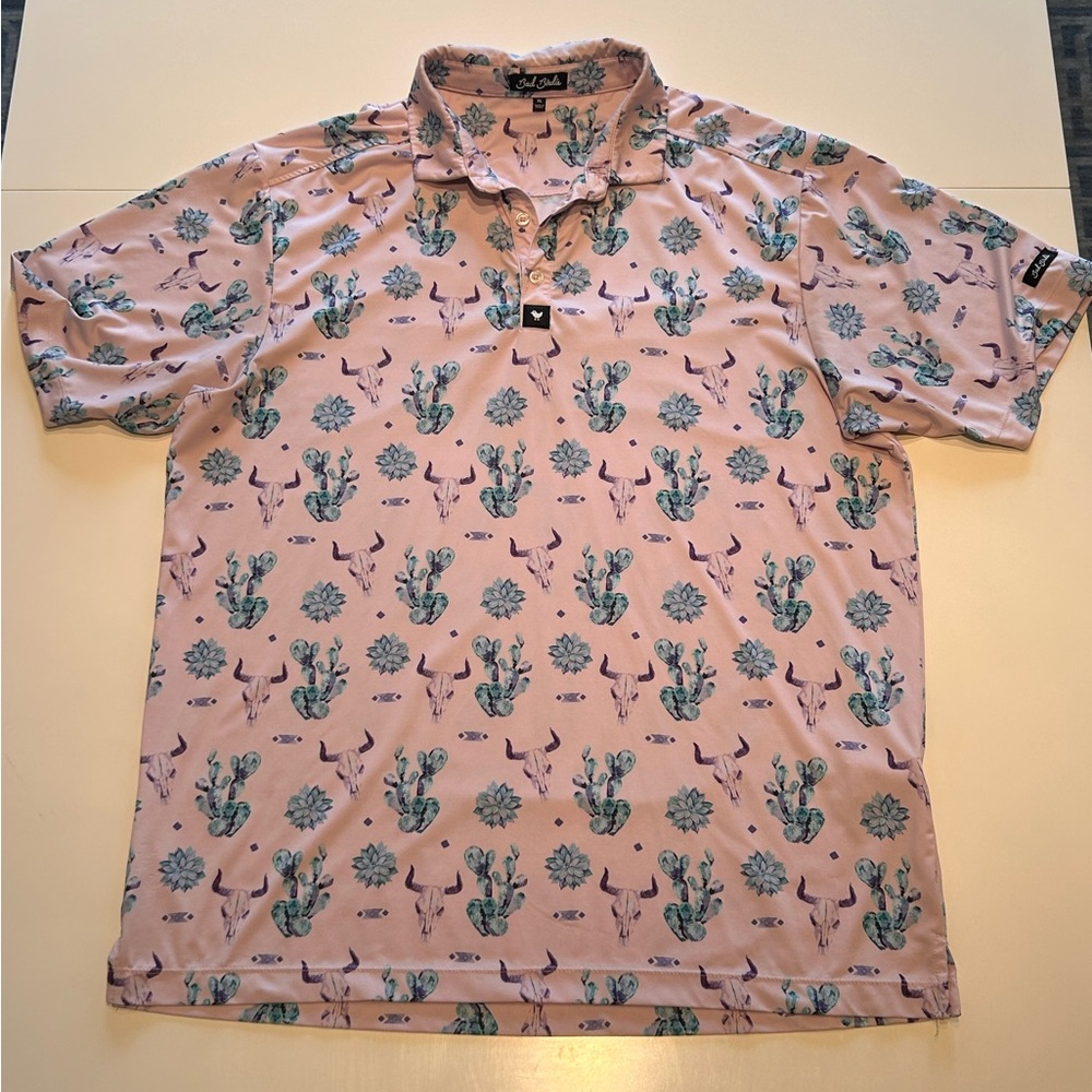 Men’s XL Bad Birdie Golf Polo - Pink Desert